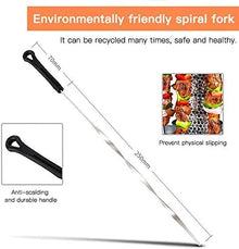 UYCVT Rotating Vertical Rotisserie Grills, 360 ° All-Round Browning Smokeless Barbecue, with 250Mm Super Long Grill Fork, for Home Kitchen Patio Garden Backyard-10 Forks