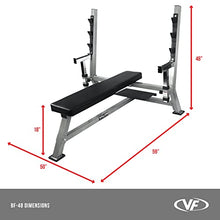 Valor Fitness Olympic Weight Bench Press Station - Spotter Arms | Adjustable Safety Catch Max 500 lbs - Power Lifting Home Gym Workout Equipment BF-48 Metallic Grey and Black