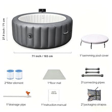 Certified PVC Spa Pool: Heated & Filtered Inflatable Swimming Pool for Courtyard Fun