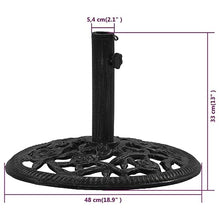JHNKOJ Umbrella Base Black 48X48X33 Cm Cast Iron