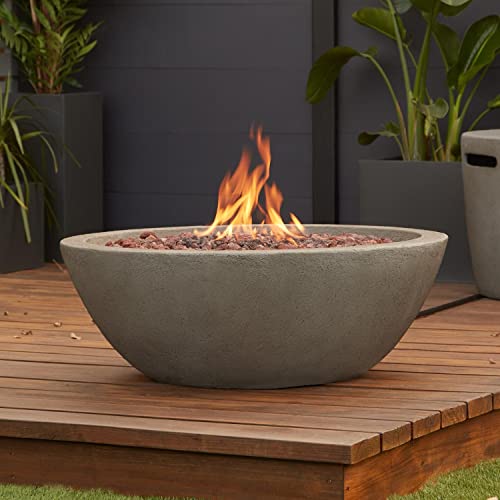 Lakeview Creekwood 36-Inch Round Natural Gas Fire Bowl - Glacier Gray - (Ships as Propane w/NG Conversion Kit) - SC-C539NG-GLG