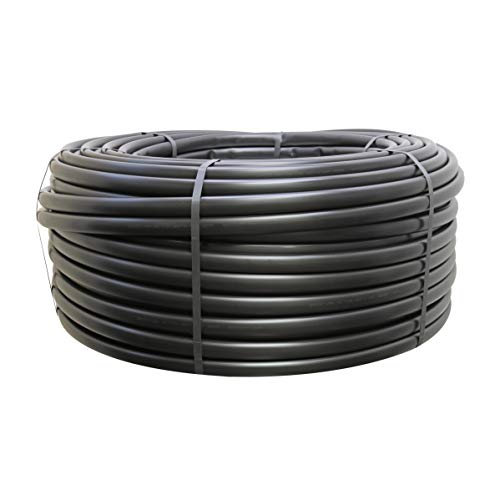 Black Polyethylene Tubing, UV Resistant, Agricultural Grade, 60 PSI, for Drip Irrigation and Landscape Use, Size : 3/4" (0.820" ID x 0.940" OD) - Length : 500ft - Pack of (10)