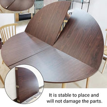 ZDJZMGZ Large 4-Fold Collapsible Round Table Top - Solid Wood Outdoor Table Extender for 10-20 Guests, 59in Yellow Teak, Perfect for Home Gatherings & Parties