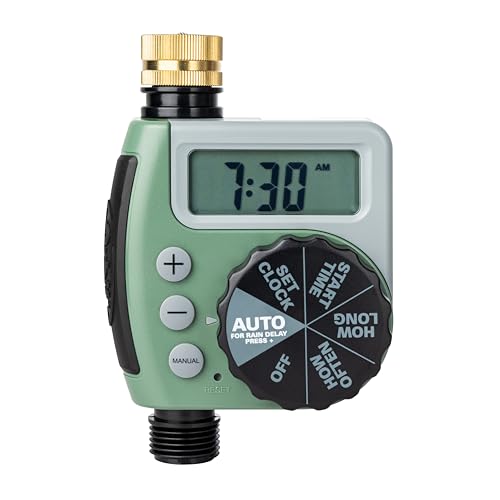 8-Pack Orbit One Outlet Single-Dial Hose Faucet Timer - Easy Programmable - for Garden Watering System - LCD Hose Timer with Adjustable Watering Schedule - 62056