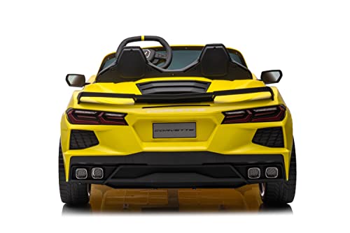 Freddo 24V Chevrolet Corvette C8 2 Seater Ride-On Car for Kids Yellow