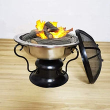 KOMFGT Fire Pits Outdoor Wood Burning Heavy Duty Cast Iron Fire Pit Large Wood Fire Pit
