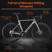 SAVADECK Carbon Road Bike T800 Fiber Frame 700C Racing Bicycle 105 R7000 22 Speed Groupset Mechanical Disc Brake New Green