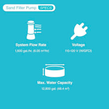 Intex 2100 GPH Sand Filter Pump Automatic Timer Device Bundled with Deluxe Maintenance Kit and Wall-Mounted Surface Skimmer for Above Ground Pools