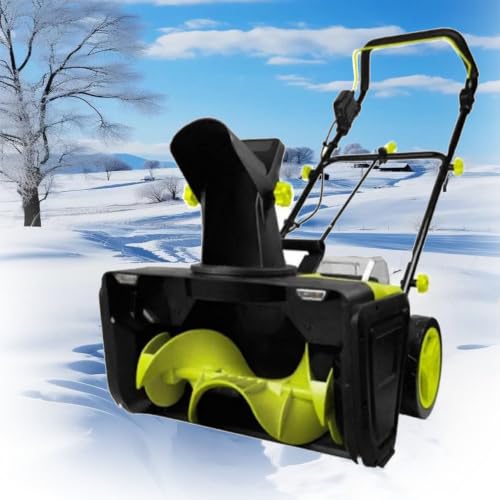 Cordless Electric Snow Thrower,180° Adjustable Discharge Chute 6Batteries