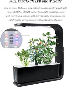 FLTRGO Indoor Hydroponic System,Aeroponics Growing Kit,Indoor Hydroponics Growing System,for Herbs, Fruits and Vegetables,with Hydrating Pump, Adapter, Net Pots.