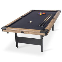 GoSports Portable 8ft Pool Table No Assembly Required Oak Black