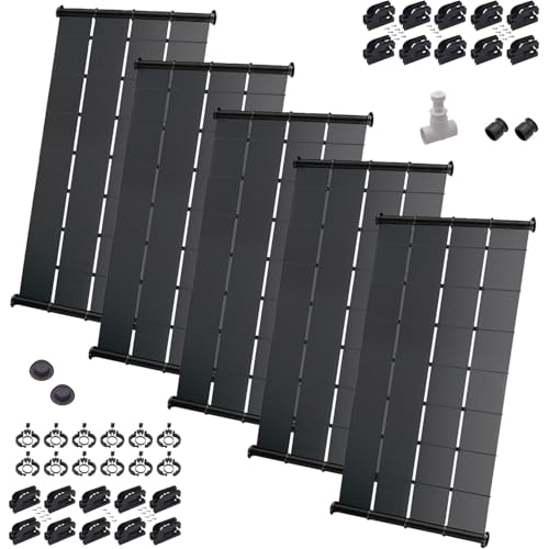 SunValue Ultimate Solar Pool Heater DIY Kit - Get the Most Out of Your Pool - Extend Your Swim Season & Pool Enjoyment (5-4'x10' Panels / 200 Square Feet)