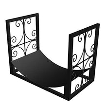 TBLOTYD Medium 2ft Firewood Storage Rack Holder,Indoor/Outdoor/Farmhouse Heavy Duty Wood Holder Stand,Iron Black Finish Lumber Storage Holder,60x35x45cm