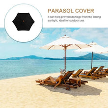 MXJCKSOQ Beige Replacement Parasol Canopy 2.0m/3.0m/3.5m - Waterproof Breathable 6-Rib Umbrella Fabric for Sunshade & Patio Umbrella - Canopy Material,Black-3.5m/6-Ribs