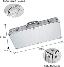 KANDUO BBQ Tool Set, Aluminum Box Stainless Steel Grill Set, Portable Case，18-Piece - Perfect Grill Gifts for Men