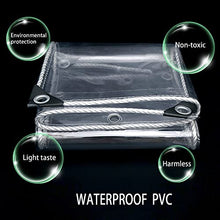 DIOB PVC Transparent Tarpaulin with Eyelets Home Garden Outdoor PVC Plastic Tarp Sheet Cover Tear Resistant for Garden, Gazebo (Size : 4X5m)