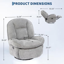 Garvee 360° Swivel Rocker Oversized Recliner Chair with Massage & Heating