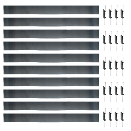 Beuta Corten Steel Landscape Edging Border 4.5" H | Metal Garden Edging for Landscaping | Flexible Lawn Edging Border for Yard Edging & Garden Border | 4ft L each,10 Pack (Total 40Ft) 20 Clips & Nails