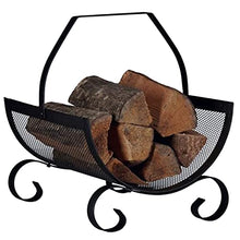 DJVHSRI Firewood Rack Mesh Firewood Log/Magazine Storage Rack Holder, Portable Fireside Wood Stand for Indoor/Outdoor, Lightweight Firewood Stove Stacker,