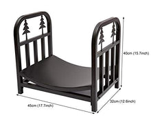 DJVHSRI Fireplace Screen Firewood Racks for Indoor/Outdoor, 17.7 Inch Wide Small Log Rack Brackets & Fireside Logs Holders, W/Pine Decorative Pattern,