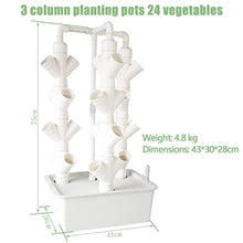 BEESOM Hydroponics Tower, Hydroponics Growing System for Indoor Herbs,Fruits and Vegetables,16/24/32 Pots Garden Hydroponic Growing Kit, Vertical Growing System Gift for Gardening Lover,24Holes