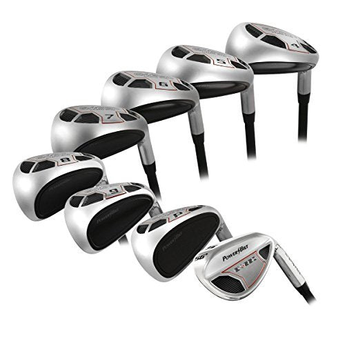 Powerbilt Golf EX-550 Hybrid Iron Set Men's Right Handed 4-SW Regular Flex Graphite Silver/Black