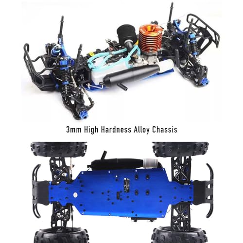 WANZRXX Nitro Powered RC Truck 1/8 Scale 4WD 90KM/H 26CXP Engine