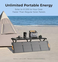 UDPOWER 210W Portable Solar Panel with Adjustable Kickstand,IP65 Waterproof,High Efficiency Conversion,Foldable Solar Panel for Outdoor Camping,RVs and Home Backup