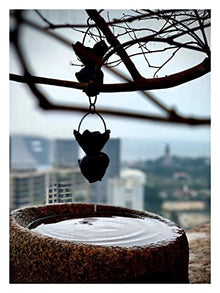 ngddf2haa Rain Chains Copper Rain Chain for Downspouts Eaves Rain Drainage Chain Villas Japanese Copper Wash Chain Temple Farm Decoration Guide Water Rain Chain (Color : 2) (2)