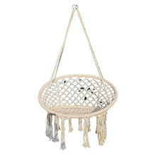 Swing Round Hammock Chair, Swing Chair for Adults, 260 lbs, Single Safety Chair Hammock for Outdoor Indoor Dorm Bedroom Yard Swing seat (Color : 02) (1)