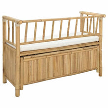 ZQQLVOO Bamboo Garden Storage Bench 43.3 x 18.5 x 31.5 in