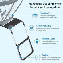 Springfree Jumbo Oval Trampoline 12' x 19' with FlexrStep V2 Ladder Black