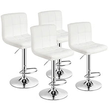 HASMI Bar Stools Set of 4 Adjustable Bar Stools PU Leather Swivel Kitchen Counter Pub Chair Modern Barstools Bar Chairs (Color : Gold)