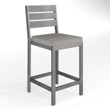 Martha Stewart Bedford Set Indoor/Outdoor Patio Bar Stools, Gray, 2-Pack