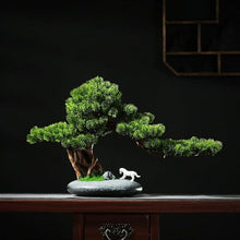 HCZKIUJ Bonsai Bonsai Ornaments Green Potted Plants Indoor Decorations Simulation Pine Tree Decoration High-Grade Chinese Decorations Plant