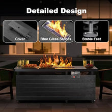 51 Inch Outdoor Propane Fire Pit Table, 50000BTU 4-in-1 FirePit Table, Gray