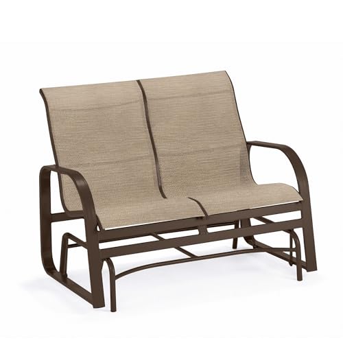 Winston Seagrove II Sling Glider Loveseat Java/Pueblo Dune