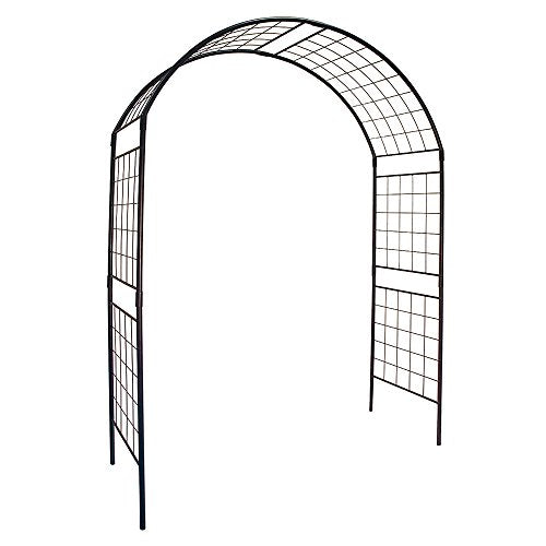 Achla ARB-14 Designs Monet II Arbor Garden Arch, Black