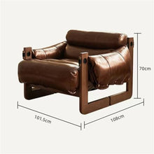 DDYYDS Single Sofa Lounge Chair Antique Solid Wood Household Balcony Chaise
