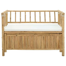 HKQWPBF Bamboo Garden Storage Bench 43.3 x 18.5 x 31.5 in Natural