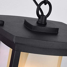 ERKANZHI Ip54 Adjustable Outdoor Aluminum Light Porch Glass Lantern Lighting Fixture Metal Glass Patio Hanging Lamp Waterproof Porch Vineyard E27 Edison Lighting Device