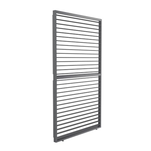 ALEKO Aluminum Pergola Privacy Wall Panel for ALEKO Titan 12x16 Pergolas, Adjustable Louvered Privacy Screen, Powder-Coated Aluminum Alloy Construction, Dark Gray