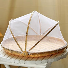 Cwmiibili 5X Hand-Woven Food Tent Basket Tray Fruit Vegetable Bread Storage Basket Simple Atmosphere Outdoor Picnic Mesh Net Cover