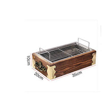 Portable Wood Stainless Steel Bbq Grill Food Barbecue Cooking Tools Charcoal Stove Camping Kitchen Accessor