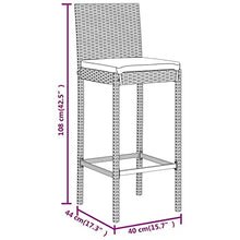 KDVXBCQJH 11 Piece Outdoor Patio Garden Bar Set Table & Stools Gray