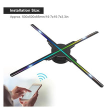 4 Blades 576 Light Chips High Definition Three Dimensional Holographic Fan Projection Advertising Machine