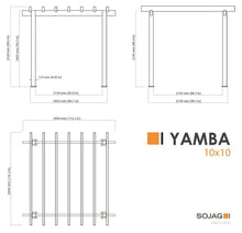 Sojag Yamba 10' x 10' Weather-Resistant Aluminum Pergola Gazebo Black