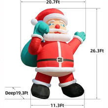 HOAELOS 26 Feet Inflatable Giant Santa Claus with Blower for Outdoor Christmas Decoration