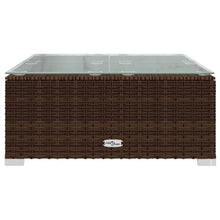 LDEWOAMEG 12 Piece Patio Lounge Set with Cushions Poly Rattan Brown