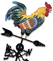 Wind Vane Direction Display Camper Silhouette Retro Stainless Weathervanes Weathercock Decoration Ornament Stainless Steel Weather Vane for Roof Garden Decoration 30 * 120cm-Rooster (Rooster 30*120cm